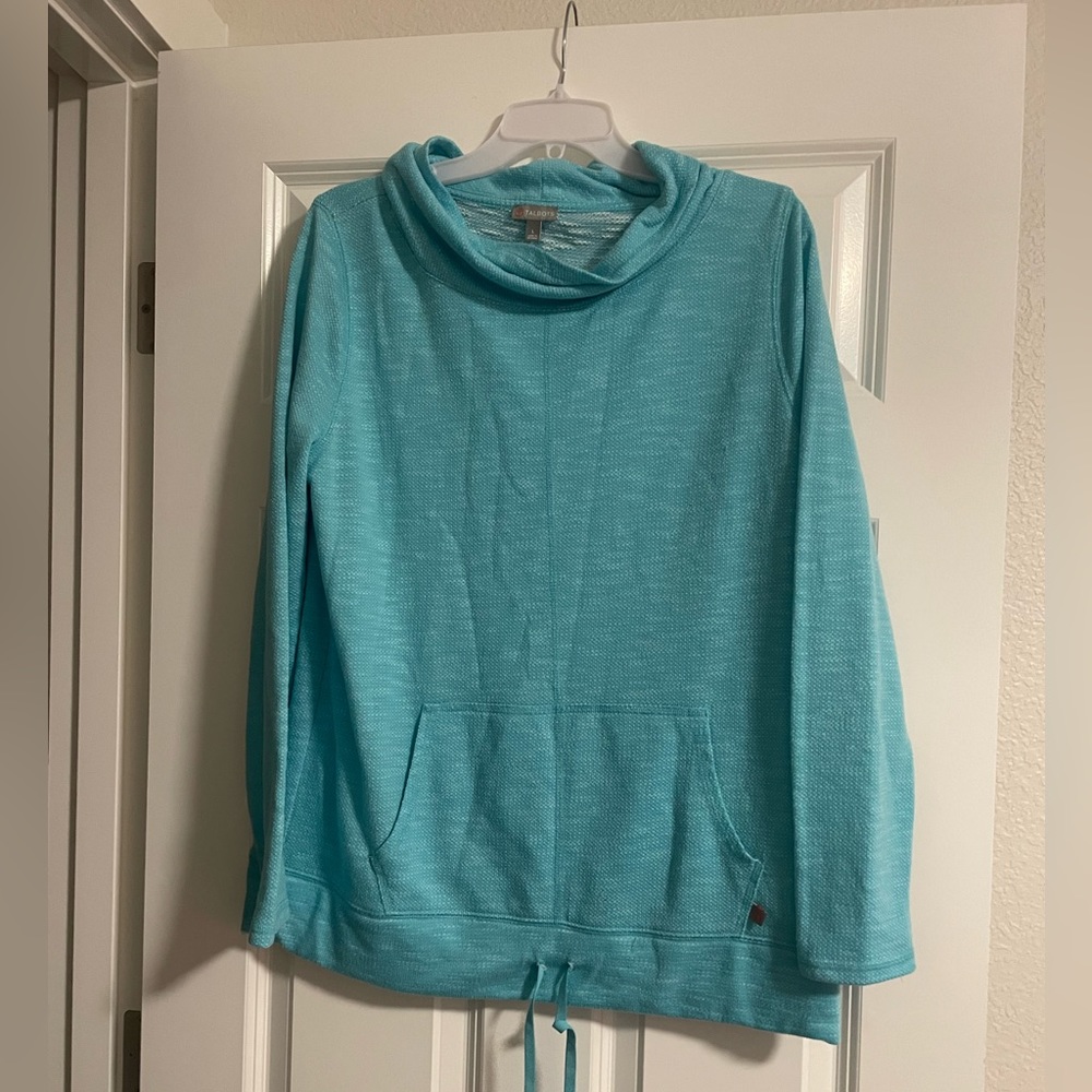 Talbots blue cowl neck sweater